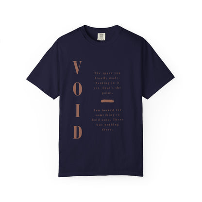 VOID - Comfort Colors — Minimalist Vertical Text Tee