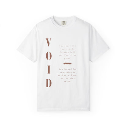 VOID - Comfort Colors — Minimalist Vertical Text Tee