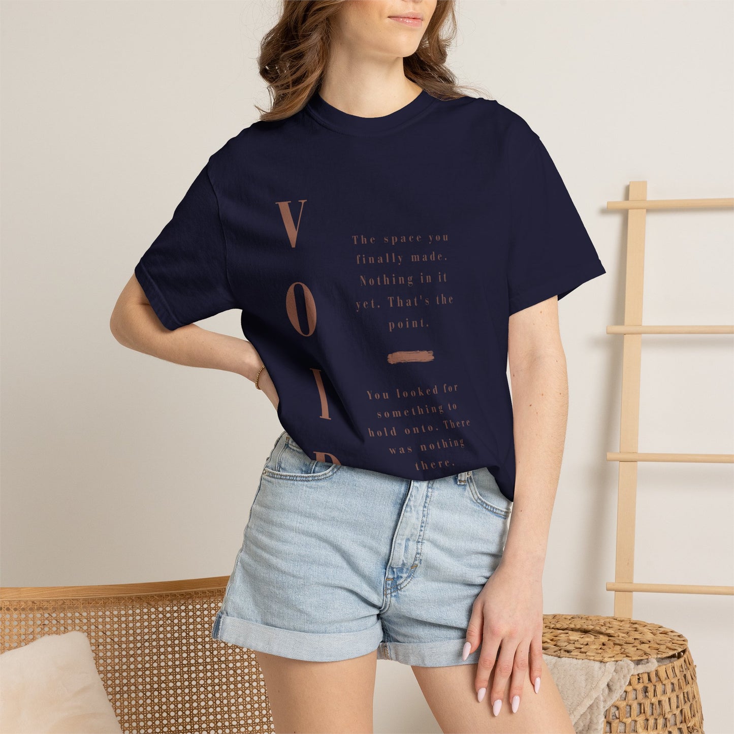 VOID - Comfort Colors — Minimalist Vertical Text Tee