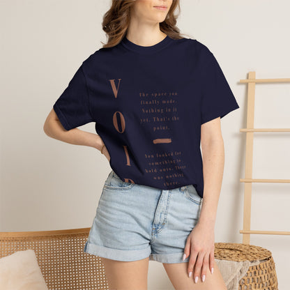 VOID - Comfort Colors — Minimalist Vertical Text Tee